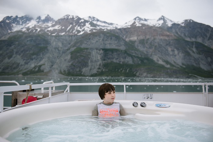 Hot tubbing in Glacier Bay